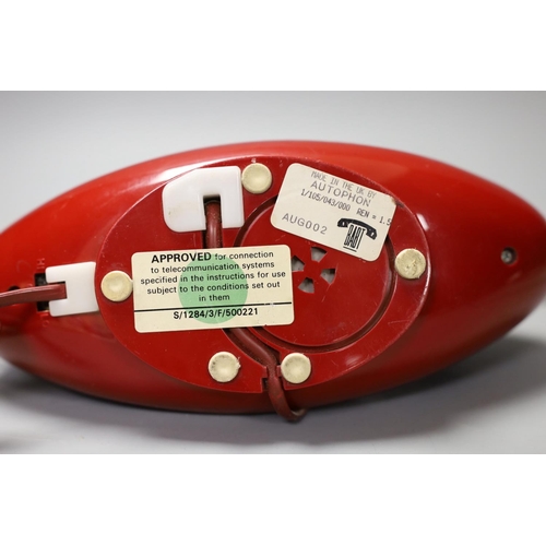 1341 - Two Autophon telephone handsets, AUG002 and AUG005,24 cms wide,