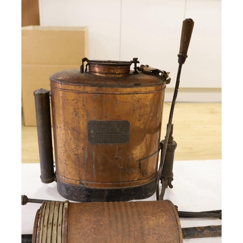 1372 - Vintage copper apple sprayer and a Star Vacuum Cleaner