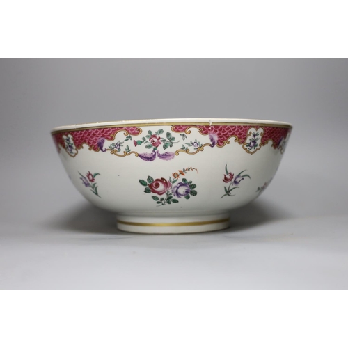 1391 - A Sunderland pink lustre sailor's bowl, marked Scott(?), together with a Paris porcelain  'one bowl ... 