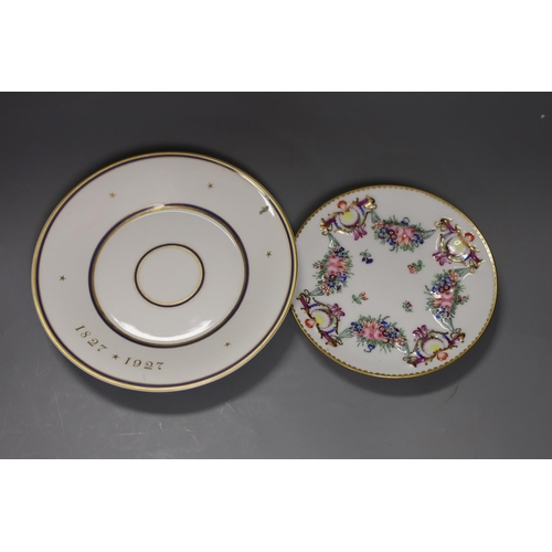 1404 - A KPM porcelain 100th anniversary of the death of Beethoven cup and saucer, painted with a portrait ... 