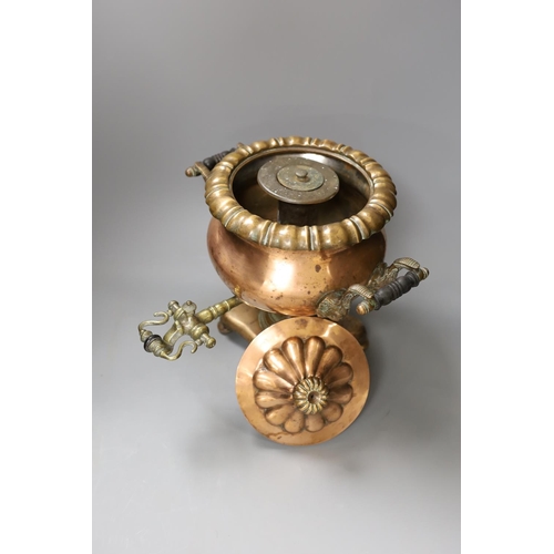 1444 - A Victorian copper tea urn