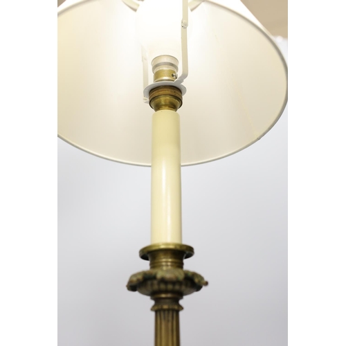 1458 - A pair of Empire style brass table lamps,31 high not including light fitting,