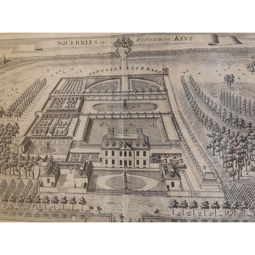 1564 - Johannes Kip (1653-1722), five engravings, Views of Country Estates: Penshurst Place, Knole, Broome,... 