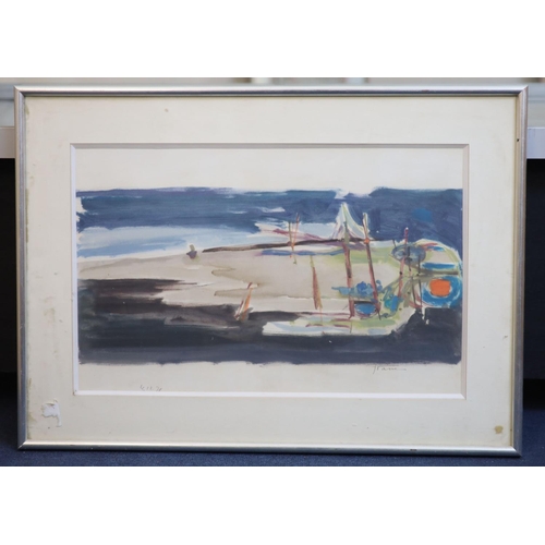 1601 - § § Donald Hamilton Fraser R.A, (1929-2009) Coastal landscapewatercolour on papersigned and dated 4.... 