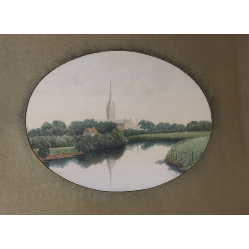 1613 - English School c.1900, pair of watercolours, River landscapes near Worcester, 21 x 28cm