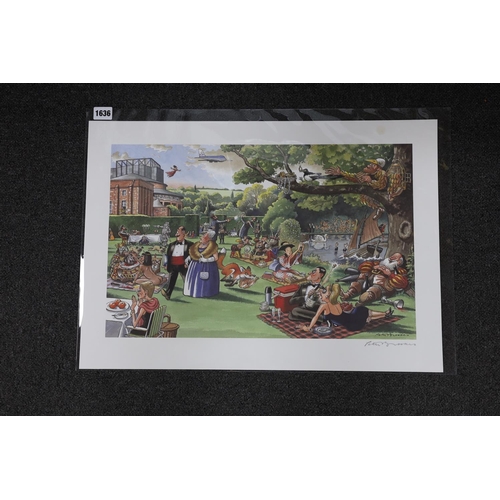 1636 - Peter Brookes (1943-), signed colour print, 'Glyndebourne', overall 41 x 57cm, unframed