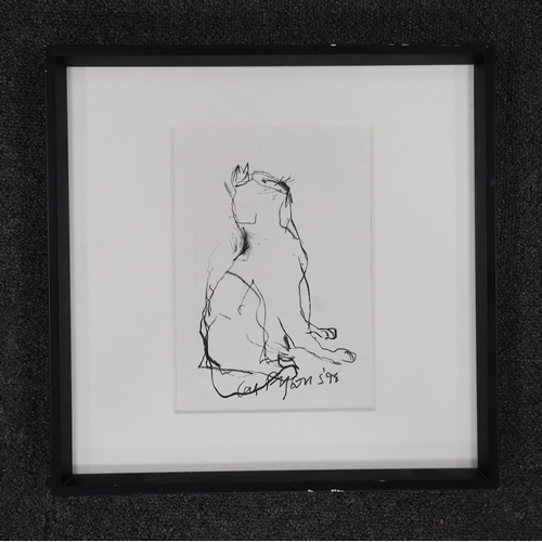 1642 - Julian Dyson (1936-2003), lithograph, Study of a cat, signed and dated '98 in the plate, 20 x 14cm... 