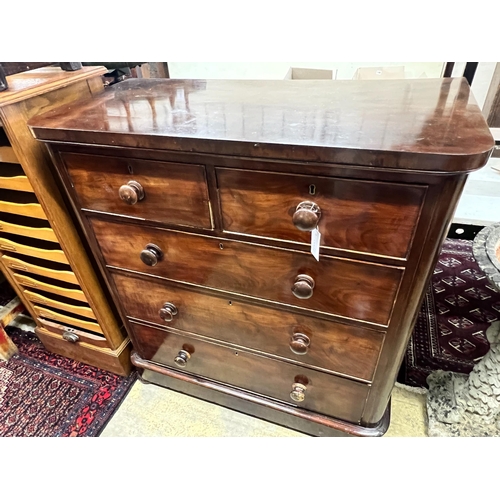 108 - A Victorian mahogany chest, width 100cm, depth 49cm, height 110cm