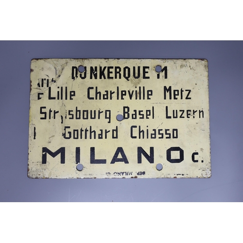 282 - Two French cast iron signs, largest 24 x 45cm