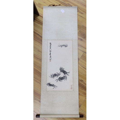 382 - A Chinese scroll painting etc.