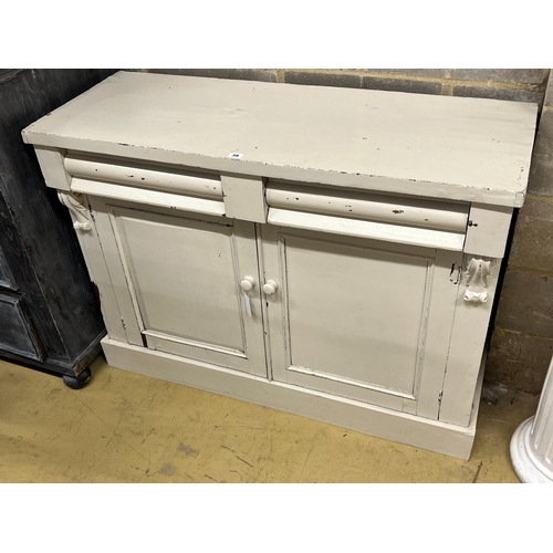 39 - A Victorian painted chiffonier, length 120cm, depth 45cm, height 88cm