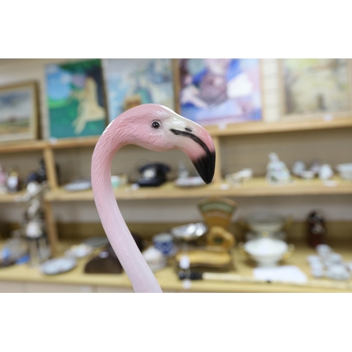 414 - A composite model of a flamingo, 93cm tall