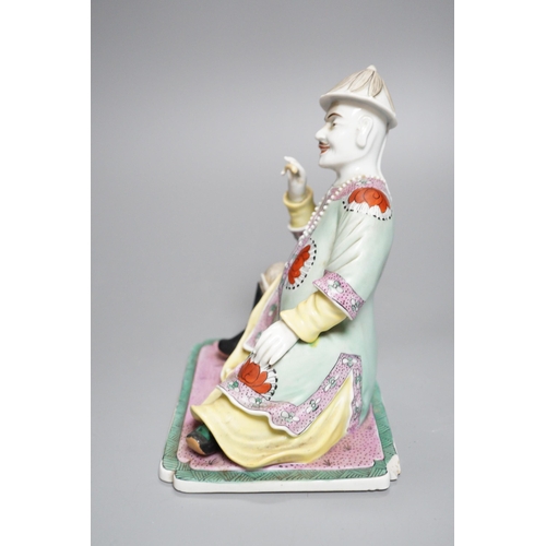 433 - A Samson porcelain figure of a Chinese gentleman, 17cm