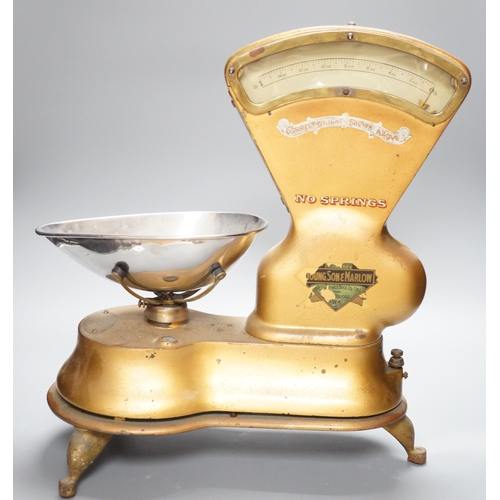 457 - A Young Son & Marlow confectioner's weighing scale, 44cm