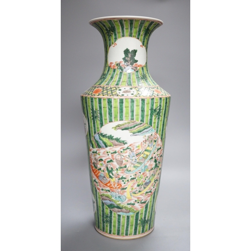 471 - A 20th century Chinese figural vase, 44cm