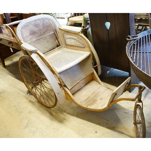 56 - A late Victorian caned invalid chair