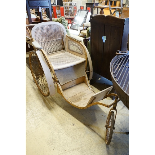 56 - A late Victorian caned invalid chair