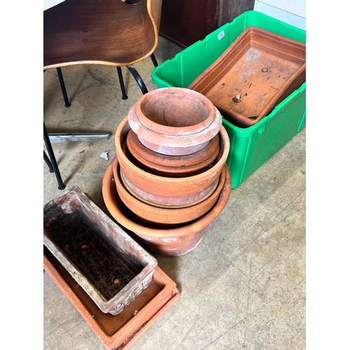 8 - Approximately fifty assorted terracotta garden pots