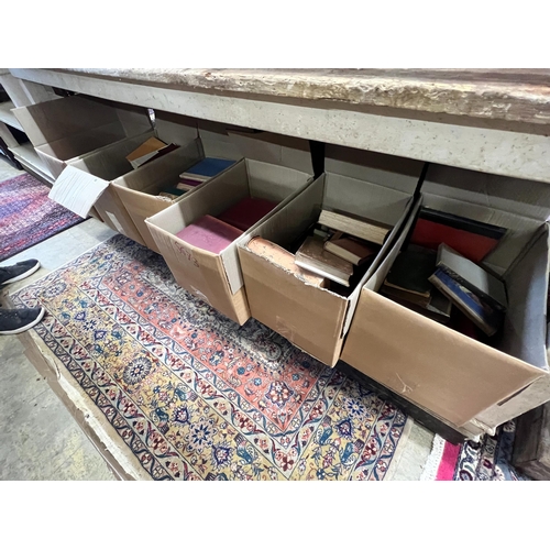 85 - ° ° Six boxes of assorted books, reference, local history, etc.