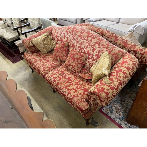 1041 - A near pair of Wesley Barrell sofas, larger length 200cm, depth 84cm, height 96cm