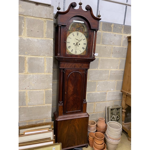 1119 - A Victorian mahogany eight day longcase clock by G. Green, Lancaster, height 230cm