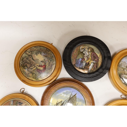 1283 - A selection of ten various Victorian pot lids