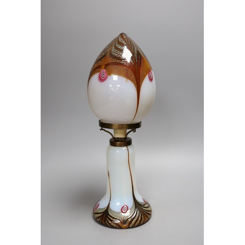 1295 - An Aldo Nason Murano glass lamp, 37cm tall