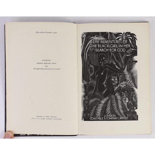 1336 - ° ° Shaw, Bernard - The Adventures of the Black Girl in her Search for God, 1st edition, illustrated... 