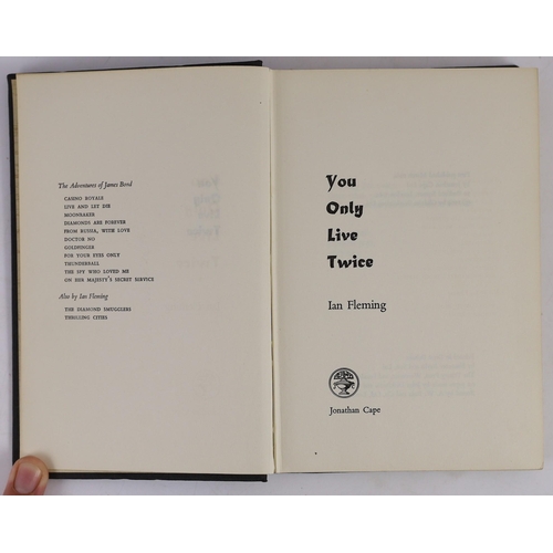 1338 - ° ° Fleming, Ian - You Only Live Twice, 1st edition, 8vo, cloth in unclipped d/j, Jonathan Cape, Lon... 