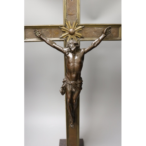 1351 - A bronze Corpus Christi figure, 72cm tall