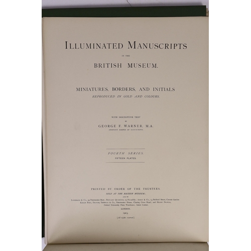 1354 - ° ° Warner, George F - Illuminated Manuscripts in the British Museum, series IV, one of 500, folio, ... 