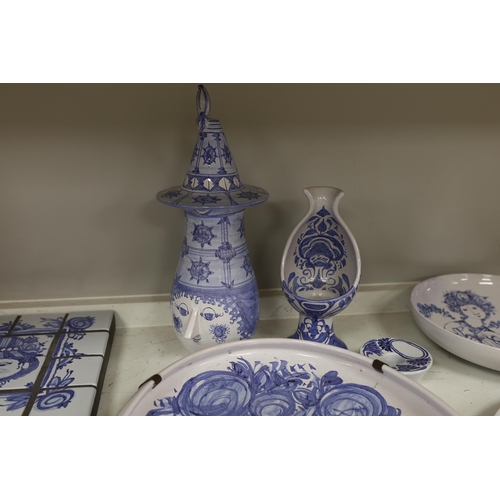 1357 - A collection of assorted Bjørn Wiinblad ceramics, tiles, dishes and others, largest 48cm wide