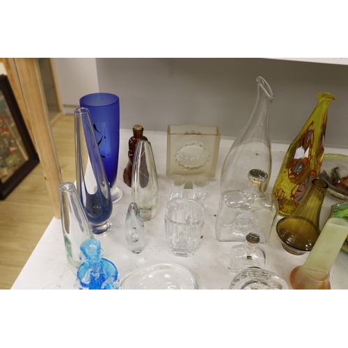 1361 - A collection of assorted Scandinavian glassware including Kosta, Erik Hoglund for Boda and Tapio Wir... 