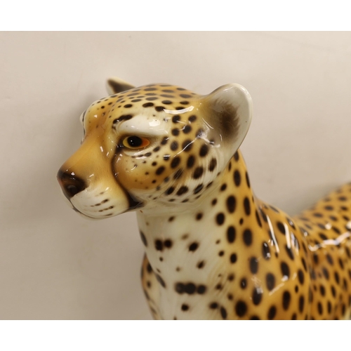 1368 - A large novelty ceramic leopard, 69cm tall