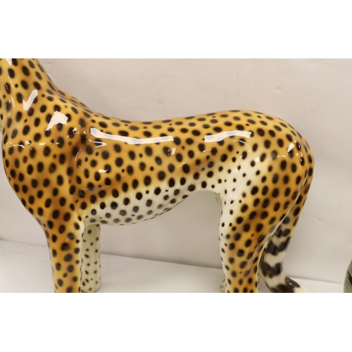 1368 - A large novelty ceramic leopard, 69cm tall