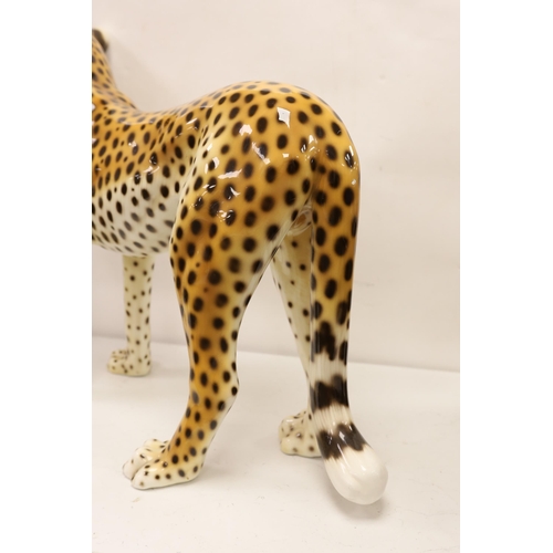 1368 - A large novelty ceramic leopard, 69cm tall