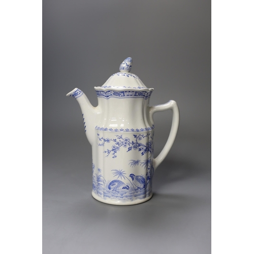 1378 - A blue and white part tea set