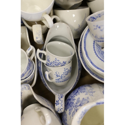 1378 - A blue and white part tea set