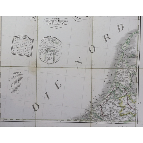 1473 - Stieler, Adolf - Germany, an incomplete set of 20 (of 25) engraved linen backed folding maps, colour... 