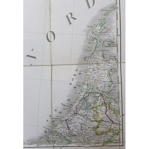 1473 - Stieler, Adolf - Germany, an incomplete set of 20 (of 25) engraved linen backed folding maps, colour... 