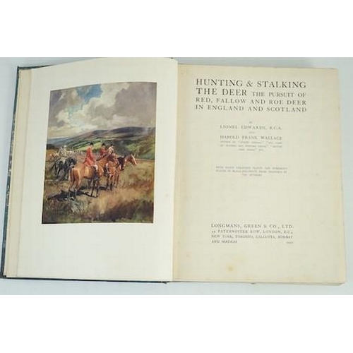 1477 - ° ° Edwards, Lionel and Wallace, Harold Frank - Hunting and Stalking the Deer ... cheaper reissue. 8... 