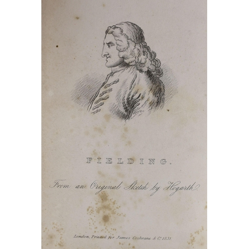 1482 - ° ° Fielding, Henry - The History of Tom Jones.2 vols, 8vo, half calf, with portrait, after Hogarth... 