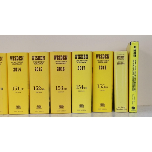 1486 - ° ° Wisden, John - Cricketers Almanack for the years 1975 (112th edition) - 2018 (155th edition), al... 