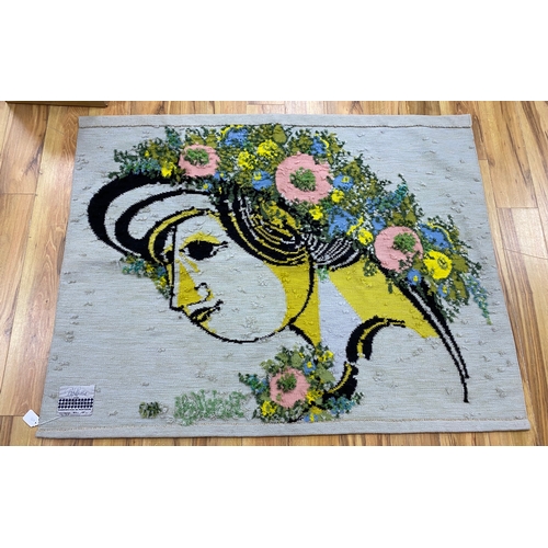 1495 - A Bjorn Wiinblad loom-art tapestry; Mimo's Summerhat 34/60. 120x158cm