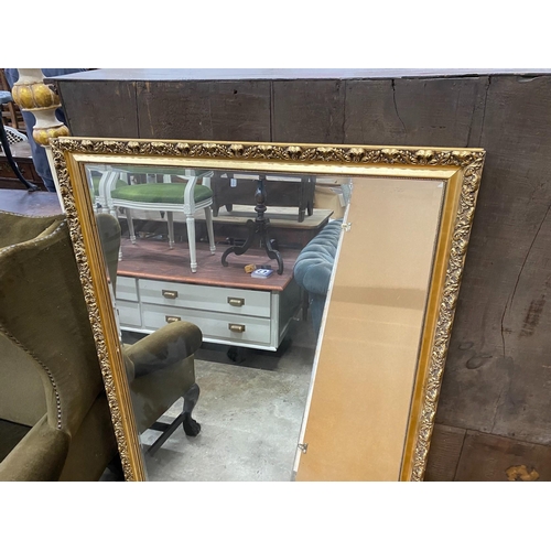 1024 - Two reproduction Victorian style rectangular gilt frame mirrors, larger width 127cm, height 128cm... 