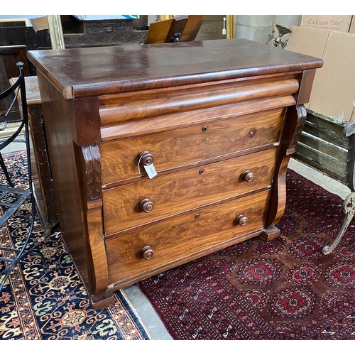 1084 - A Victorian mahogany Scottish chest, width 108cm, depth 53cm, height 97cm