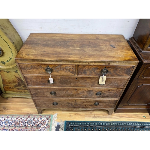 1144 - A Regency mahogany chest of drawers, width 106cm, depth 49cm, height 100cm