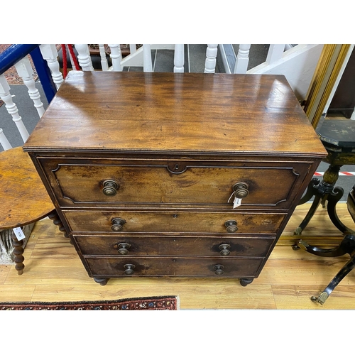 1154 - A Regency mahogany secretaire chest, width 92cm, depth 50cm, height 108cm