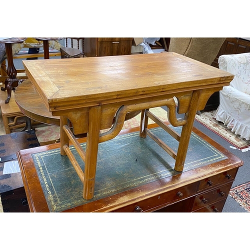 1177 - A Chinese rectangular low table, width 87cm, depth 45cm, height 54cm