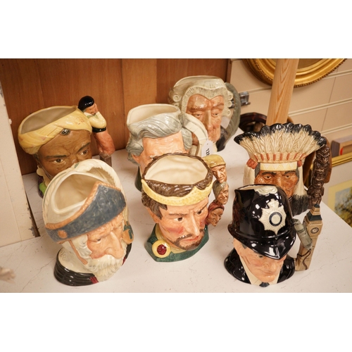 1281 - A group of seven various Doulton large character jugs